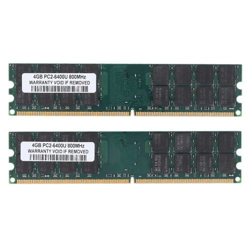 8g (2 x 4 g) Mmoire RAM Ddr2 Pc2-6400 800MHz Bureau non-ECC Dimm 240 Pin pour AMD