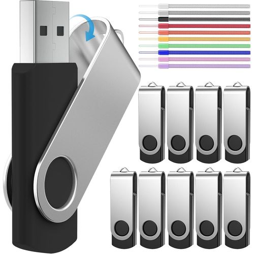 8Go Cle Usb Lot De 10 Disque Flash Usb - Clef Usb 8 Go Petite Capacit 10 Pice Rotatif Disque Flash Usb Pendrives