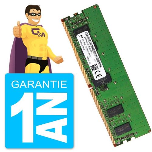 8Go RAM DDR4 PC4-21300U Micron MTA9ASF1G72PZ-2G6D1QI DIMM PC Bureau