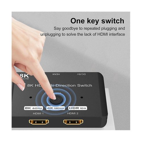 8k -Compatible Switch 2x1 1x2 Bi-Direction Switcher 4 In 1 Out -Compatible Switcher Splitter 8k 60h