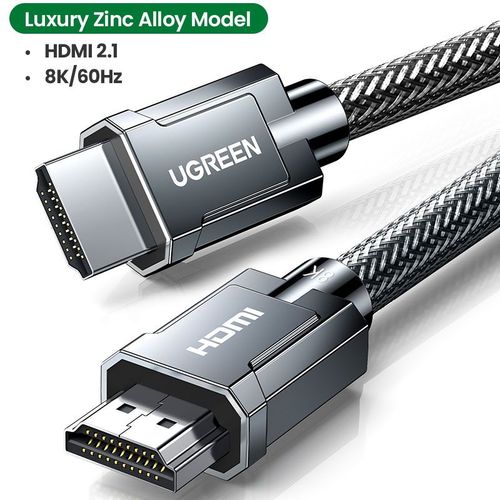 8K Luxury Metal 2m Ugreen  cble HDMI 2.1 Ultra-rapide, pour Xiaomi Mi Box PS5, Dolby Vision, 48Gbps, 8K/60Hz, 4K/120Hz 
