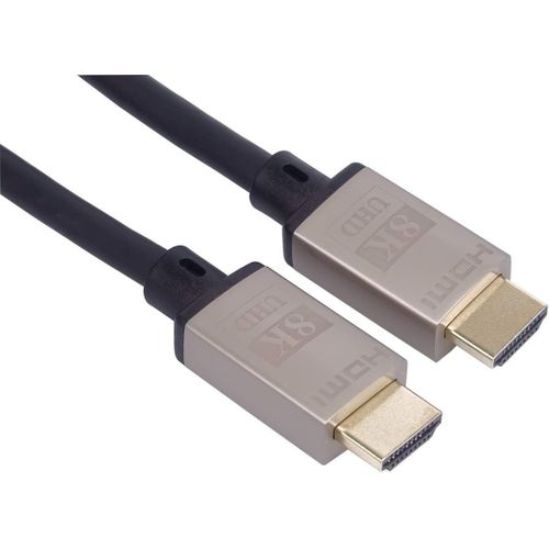 8K Ultra High Speed Cble Hdmi 2.1 M/M 48Gbps Avec Ethernet, Compatible Avec Vido 8K@60Hz, Deep Color, 3D, Earc, Hdr, 3X Blind, Connecteurs Plaqus Or, Mtal, 2 M[YIN4180331]