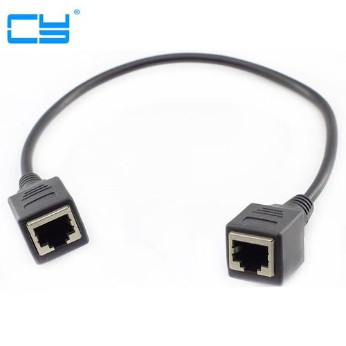 8P8C FTP UTP Cat 5e femelle  femelle, cble d'extension rseau Ethernet Lan, cordon de raccordement 1FT 30cm 60cm