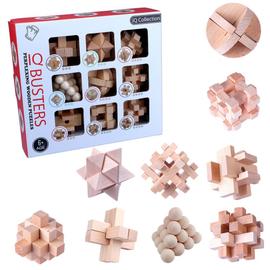 9 Pièces Casse Tete Bois, Jeux Casse Tête, 3D IQ Puzzle Mini Casse