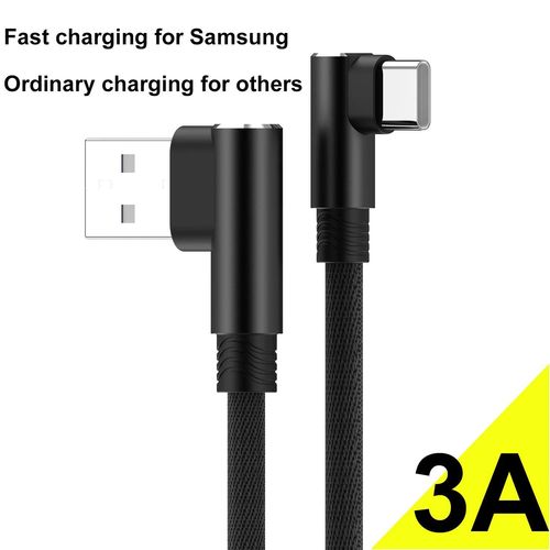 90 Degrs 7a 100w Cble Usb Type C De Charge Ultra Rapide Pour Huawei P20 P30 P40 Pro Mate 20 30 40 Xiaomi Mi 12 13 Redmi Poco Oneplus 9 10 11 Samsung S21 S22 Chargeur De Donnes - Type Black 3a-1m
