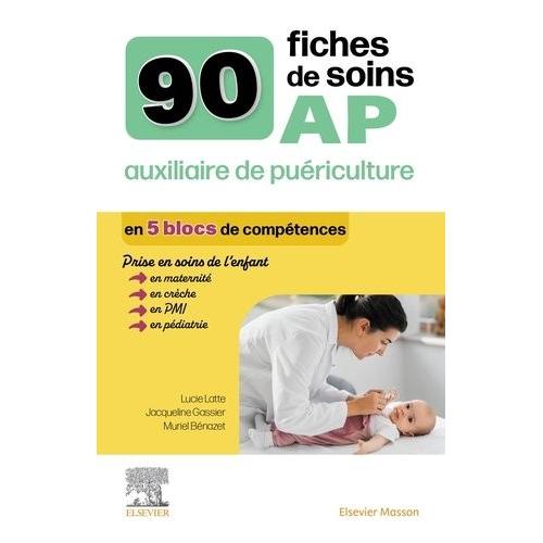 90 Fiches De Soins Ap Auxiliaire De Puriculture   de Latte Lucie  Format Beau livre 