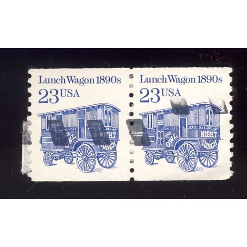 Timbre U S A, Lunch Wagon 1890s, U S A 23 Cents, Oblitéré