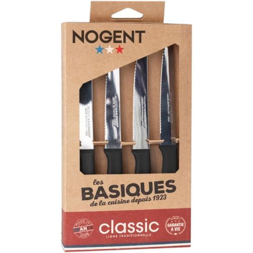 Nogent 3 Etoiles - Coffret De 4 Couteaux De Table Noir 00095v