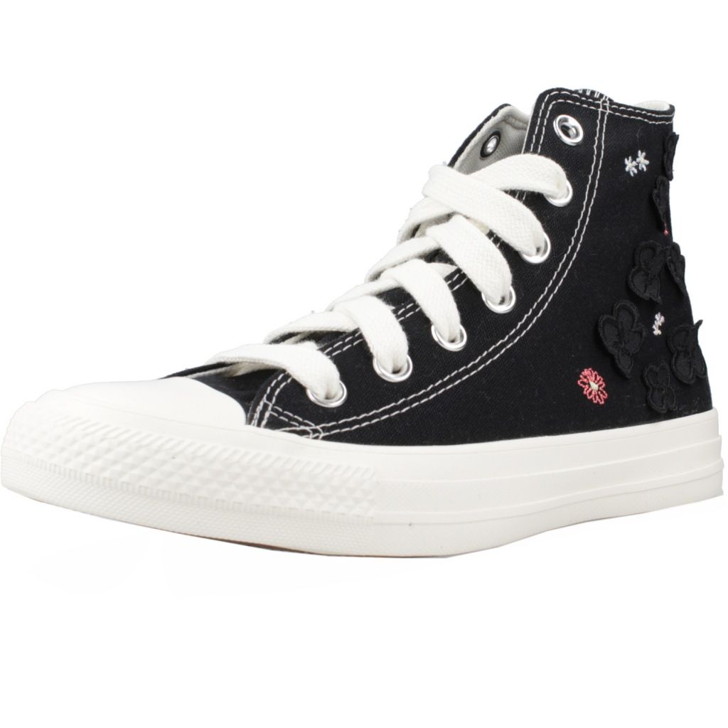 Converse Ctas Flower Play Hi Black Colour Noir