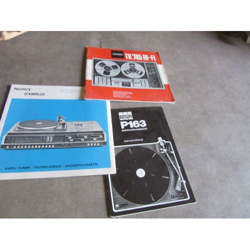 3 Notice D Emplo Stereo 4021 Ampli Tuner : Tk 745 Hi Fi ( Grundig : Bsr P 163