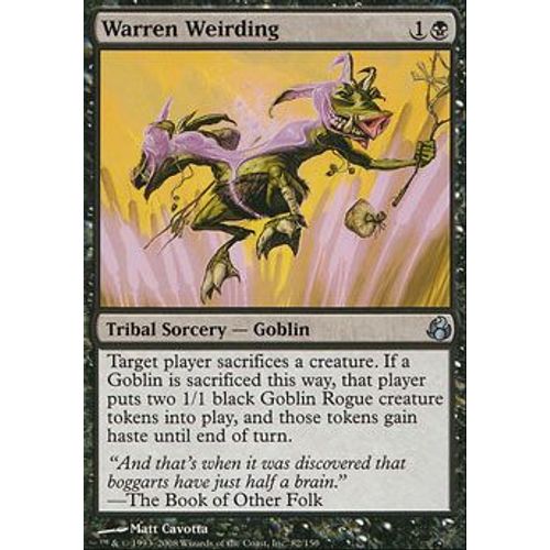 Déterminisme Du Terrier ( Warren Weirding ) - Magic Mtg - Leveciel Vf Mint 82 - U