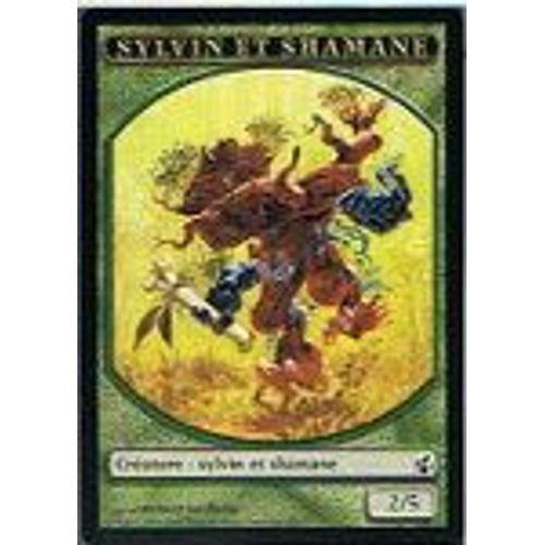 Jeton Sylvin Et Shamane ( Token Treefolk Shaman) - Magic Mtg - Leveciel Vf Mint 153 - C