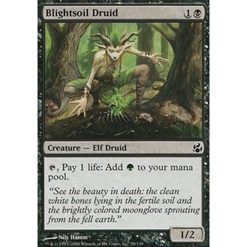 Druide Flétriglèbe ( Blightsoil Druid ) - Magic Mtg - Leveciel Vf Mint 59 - C