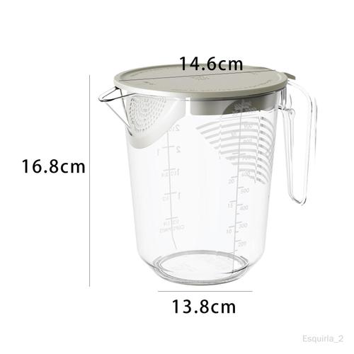 Tasse à mesurer 1L, panneau filtrant pour liquide, tasse pour l'eau, cuisson blanc