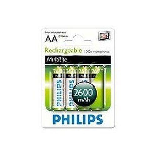 Philips Multilife R6B4B260 - Batterie 4 x type AA - NiMH - (rechargeables) - 2600 mAh