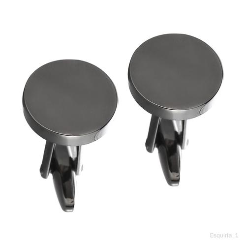 Boutons De Manchette Ronds Tendance Pour Homme, Pour Fiançailles, Remise De Noir