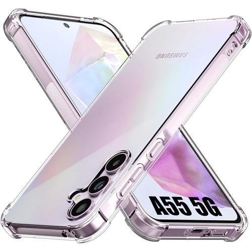 Coque Pour Samsung Galaxy A55 5g, Protection 4 Coins Renforcée Silicone Haute Résistance Transparente - E.F.Connection