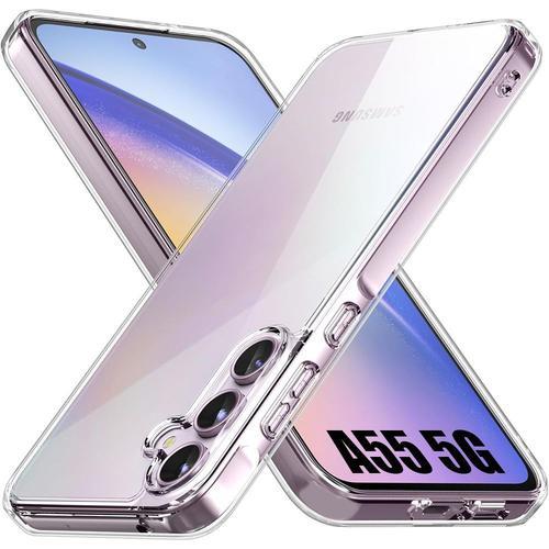 Coque Transparente Pour Samsung Galaxy A55 5g - Silicone Haute Résistance Antichoc Anti-Rayures - E.F.Connection