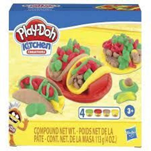 Play-Doh Kitchen Créations - Pause Tacos - 4 Accessoires + 4 Pots De Pâte À Modeler