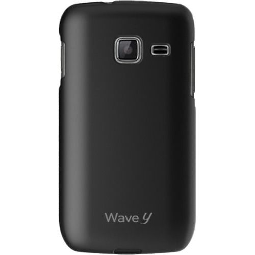 Coque Semi-Rigide Glossy Noire Pour Samsung Wave Y S5380