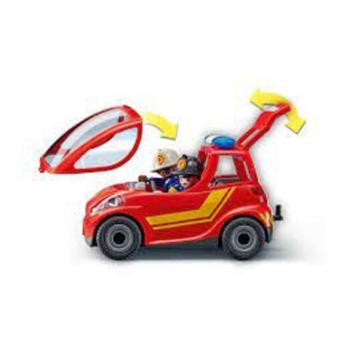 Playmobil City Action - Le Véhicule De Pompier - 2 Figurines, Véhicule Et Accessoires - 27 Pièces