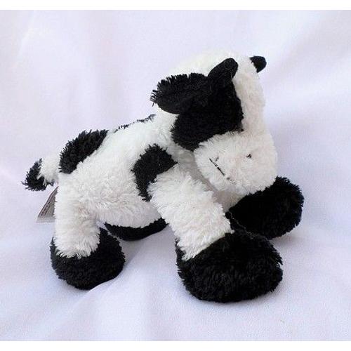 Doudou Peluche Vache Blanc Et Noir Billes Anna Club Plush