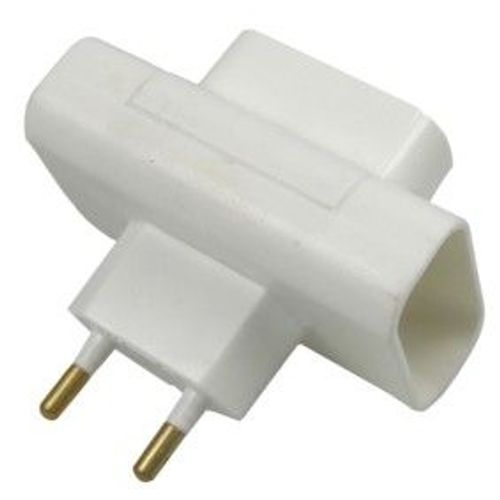 Fiche multiprise triplite Ebénoïd, 6Amp 2 P broches diam 4 blanche