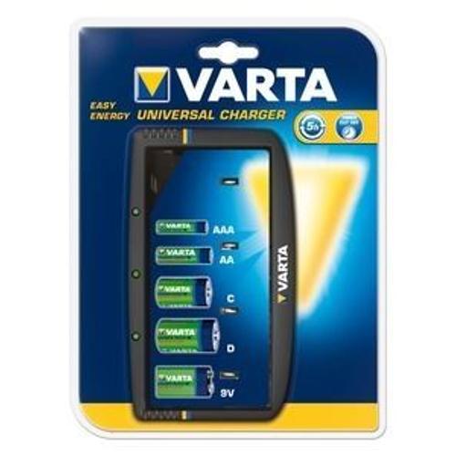 Varta Easy Energy Universal Charger - 5 h chargeur de batteries - (pour 4xAA/AAA/C/D, 1x9V) - Europe