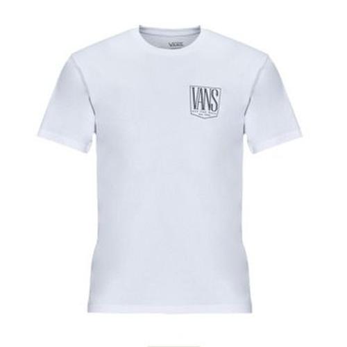 T-Shirt Vans Original Tall Type Ss Tee Blanc