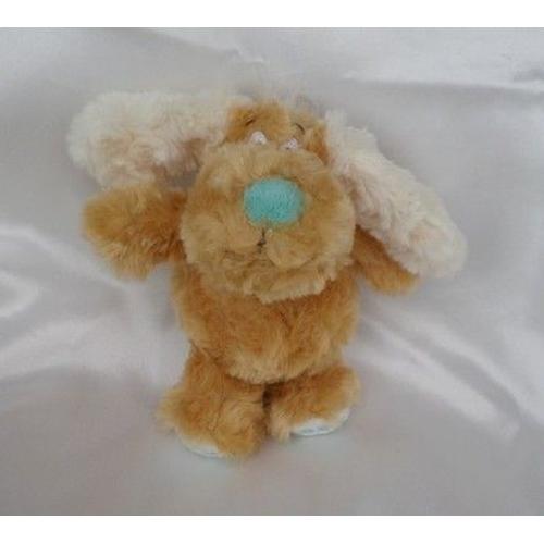 Doudou Peluche Chien Beige Ecru Truffe Bleu Anna Club Plush