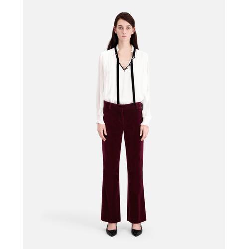 Pantalon Tailleur Bordeaux En Velours - 42