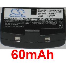 vhbw 2X Batteries Ni-MH Set 60mAh BA150 Compatible avec Sennheiser HDR40 IS150 IS300 BA-151 RS5 remplace BA-150 IS380 2.4V HDR54 RS4 BA151 