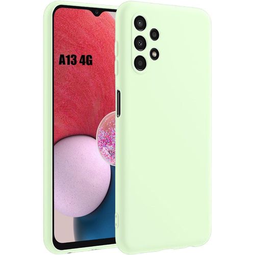 Coque Pour Samsung Galaxy A13 4g (Pas Pour A13 5g), Protection Silicone Liquide Effet Mat Vert - Booling
