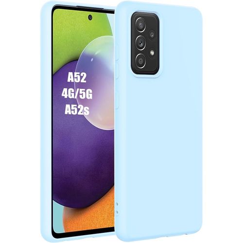 Coque Pour Samsung Galaxy A52 4g/5g A52s 5g - Protection Silicone Slim Antichoc Anti-Rayures Bleu Ciel - Booling