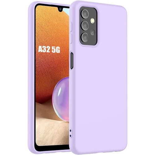 Coque Pour Samsung Galaxy A32 5g (Pas Pour A32 4g) - Protection Silicone Slim Antichoc Anti-Rayures Violet - Booling