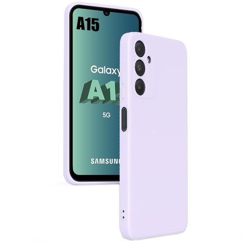 Coque Pour Samsung Galaxy A15 4g/5g, Protection Silicone Fine Léger Efficace Antichoc Violet - Booling