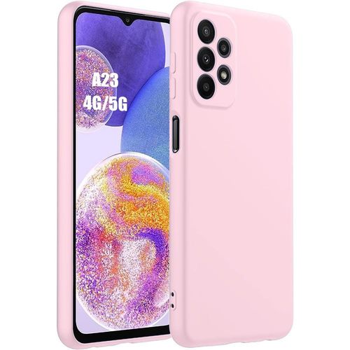 Coque Pour Samsung Galaxy A23 5g/4g, Silicone Mat Protection Ultra Slim Souple - Rose Clair - Booling
