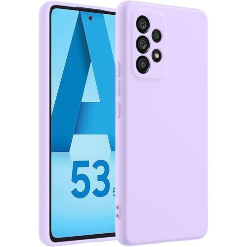 Coque Silicone Pour Samsung Galaxy A53 5g - Protection Ultra Slim Anti-Rayures Violet - Booling