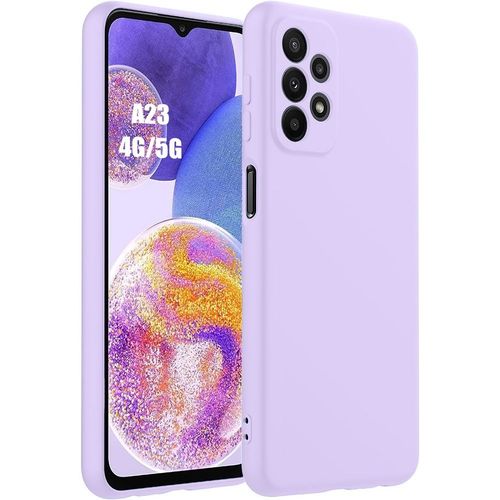 Coque Silicone Pour Samsung Galaxy A23 4g/5g, Protection Souple Slim Anti-Rayures Violet - Booling