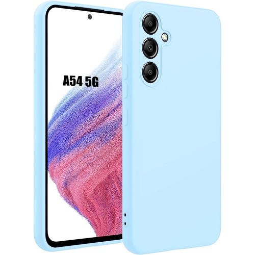 Coque Pour Samsung Galaxy A54 5g, Protection Silicone Fine Léger Efficace Antichoc Bleu Ciel - Booling