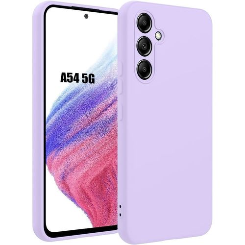 Coque Pour Samsung Galaxy A54 5g - Protection Silicone Liquide Violet Mat Anti-Rayures - Booling