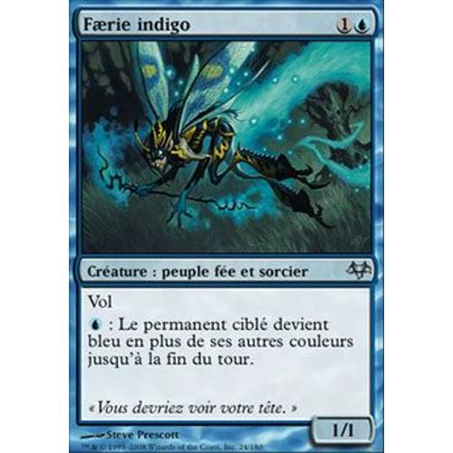 Faerie Indigo ( Indigo Faerie ) - Magic Mtg - Coucheciel Vf Mint 24 - U