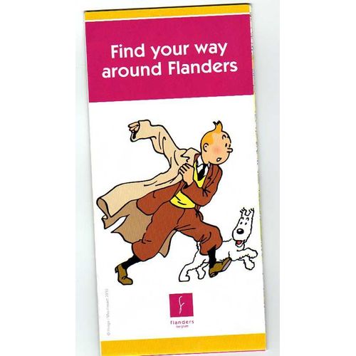 Tintin- Carte  De La Flandre Belge Publicitaire