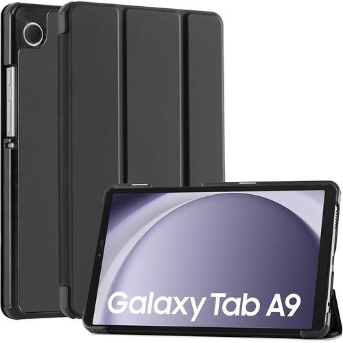 Coque Pour Samsung Galaxy Tab A9, Protection Antichoc Support Veille-Réveil - Noir - E.F.Connection