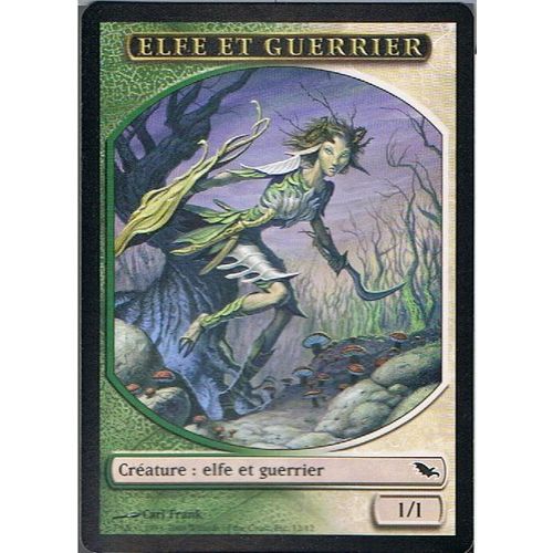 Jeton Elfe Et Guerrier Blanc Vert ( Token Elf Warrior Green White) - Magic Mtg - Sombrelande Vf Mint 313 - C