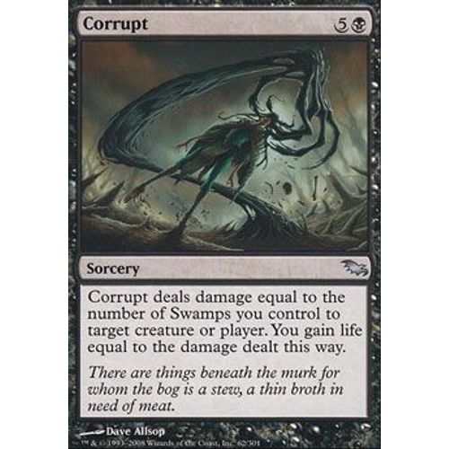 Corruption ( Corrupt ) - Magic Mtg - Sombrelande Vf Mint 62 - U