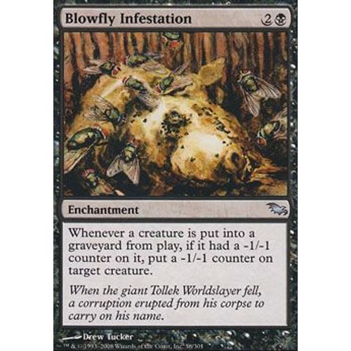 Infestation De Luciles Impériales ( Blowfly Infestation ) - Magic Mtg - Sombrelande Vf Mint 58 - U