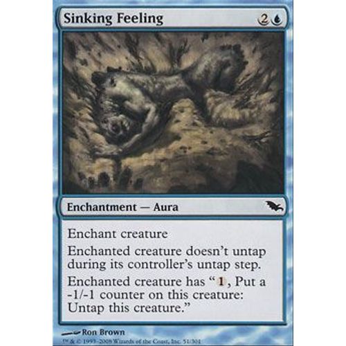 Sentiment D'immersion ( Sinking Feeling ) - Magic Mtg - Sombrelande Vf Mint 51 - C