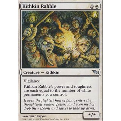 Plèbe Sangamie ( Kithkin Rabble ) - Magic Mtg - Sombrelande Vf Mint 9 - U