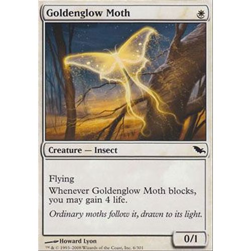 Phalène Au Halo Doré ( Goldenglow Moth ) - Magic Mtg - Sombrelande Vf Mint 6 - C